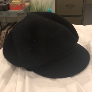 Felt Black baker boy hat